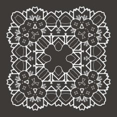 Vector Beautiful Deco Black Mandala N239