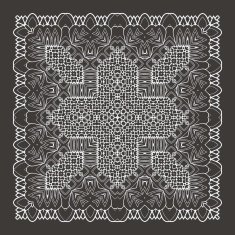 Vector Beautiful Deco Black Mandala N240