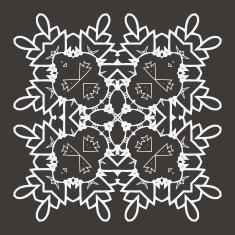Vector Beautiful Deco Black Mandala N241