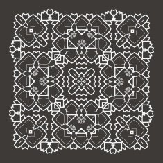 Vector Beautiful Deco Black Mandala N242