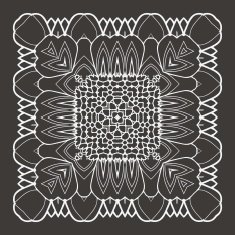 Vector Beautiful Deco Black Mandala N243