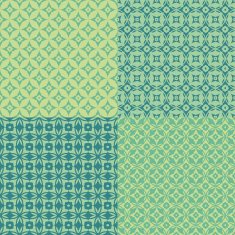 Set of four seamless geometric patterns