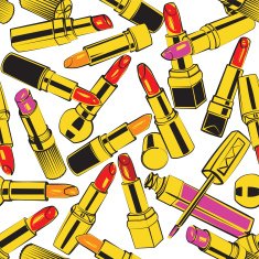Seamless lipstick pattern