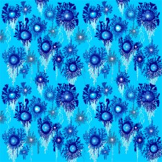 Blue blossom seamless pattern N2