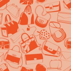 Seamless pattern with bags and purses N4