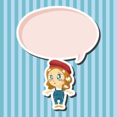 lady girl cartoon theme elements N96
