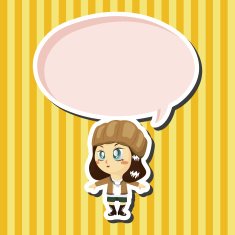 lady girl cartoon theme elements N101