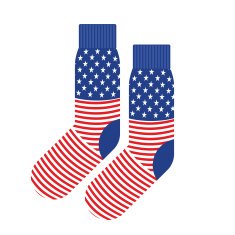USA Patriot socks Clothing accessory is an American flag Vecto
