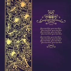 Vintage Congratulations card with lace ornament N19