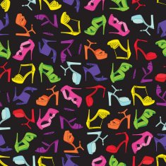 Seamless pattern with high heel sandals N2
