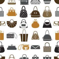 Bags and purses seamless pattern