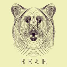 Hipster stylize vector bear