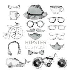 Hipster style elements icons and labels N4