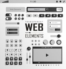 Vector Web Elements Buttons and Labels Site Navigation N2