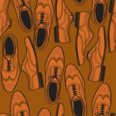 Seamless pattern with brogues