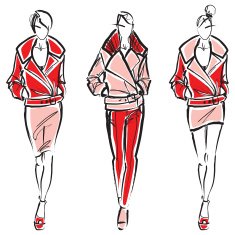 Rough sketch of three women