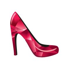 Red high heel shoe N2