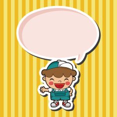 boy man cartoon theme elements N120