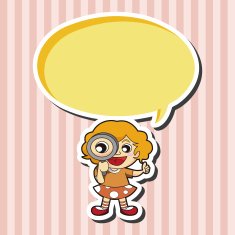 lady girl cartoon theme elements N105