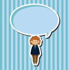 lady girl cartoon theme elements vector eps N31