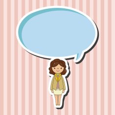 lady girl cartoon theme elements vector eps N36