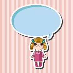 lady girl cartoon theme elements N111
