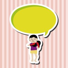 lady girl cartoon theme elements N113