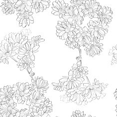 Flowers sketch pattern