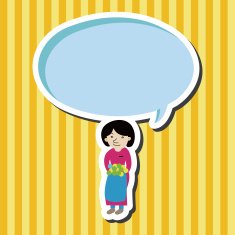 lady girl cartoon theme elements N114