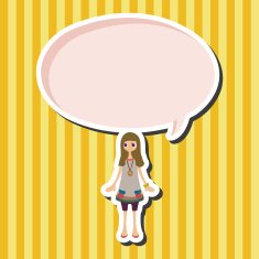 lady girl cartoon theme elements vector eps N37