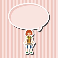 lady girl cartoon theme elements vector eps N39
