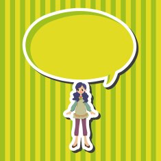 lady girl cartoon theme elements vector eps N43