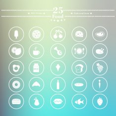 Icons flat is eating white on a blurred background N4