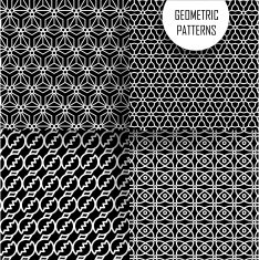 geometric pattern in op art design Black and white N24