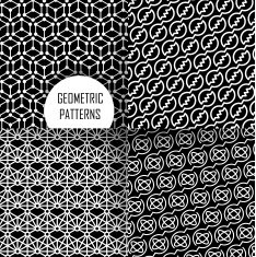 geometric pattern in op art design Black and white N25
