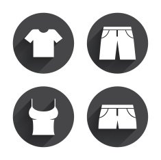 Clothes signs T-shirt and pants with shorts N10