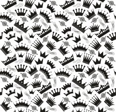 Seamless pattern of crowns N4