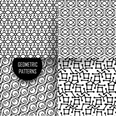 geometric pattern in op art design Black and white N30