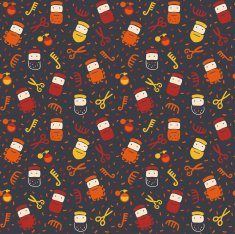 Seamless pattern in vector made of stylish hipster bearded men