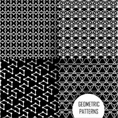 geometric pattern in op art design Black and white N41
