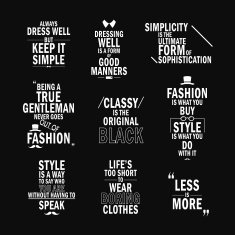 fashion attitude quotes set