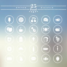Icons flat is eating white on a blurred background N8