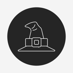 magic hat line icon N17