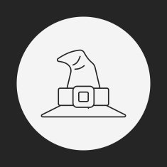magic hat line icon N19