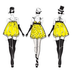 Yellow lace dresses