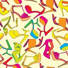 Seamless pattern with high heel sandals N3