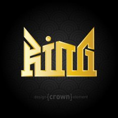 luxury golden King Crown vector design element