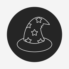 magic hat line icon N25