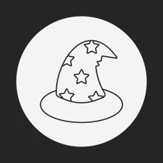 magic hat line icon N27