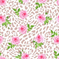 Glam leopard seamless vector print